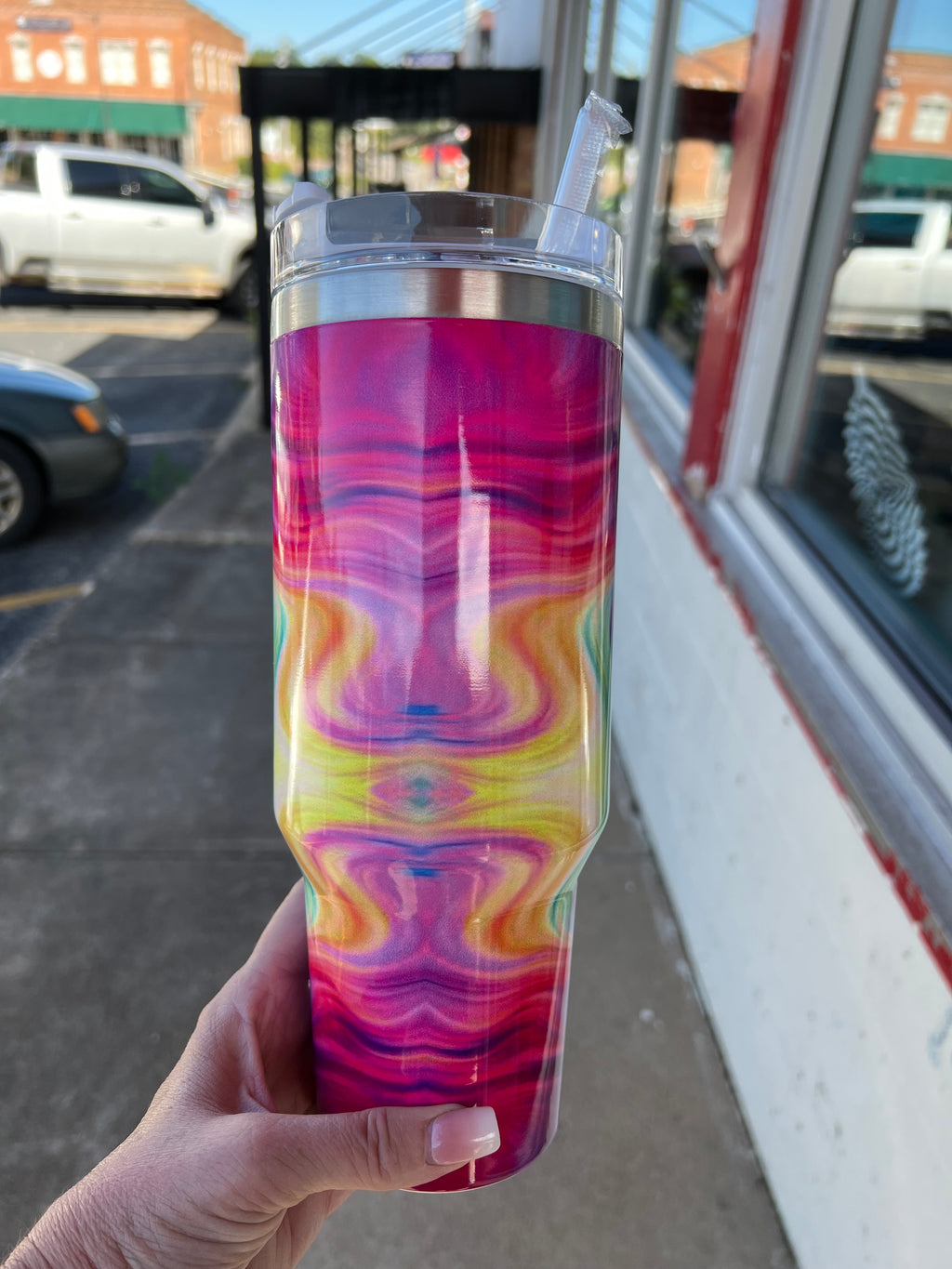 Rainbow Swirl Tumbler 40oz