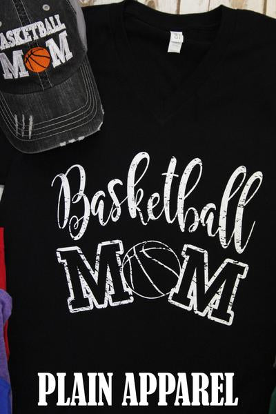 Basketball Mom V-Neck - Bless UR Heart Boutique