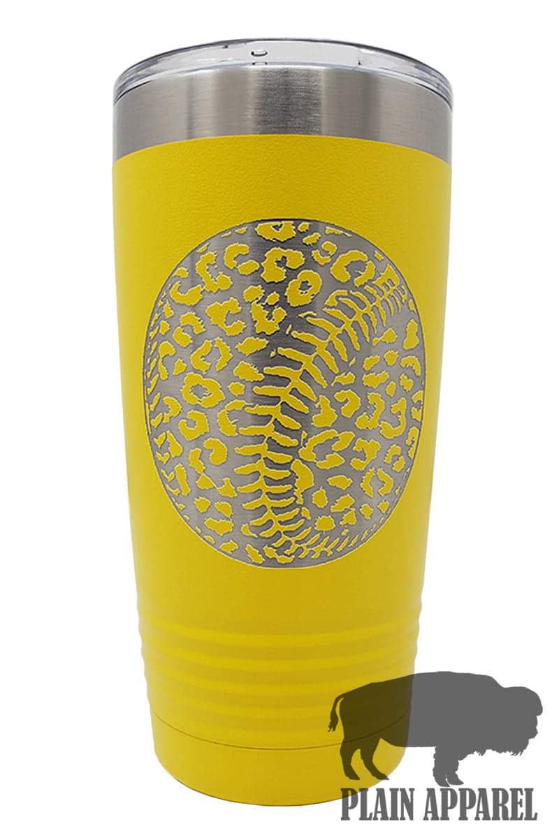 14oz 270 Leopard Design Laser Engraved on a Yeti Mug, With