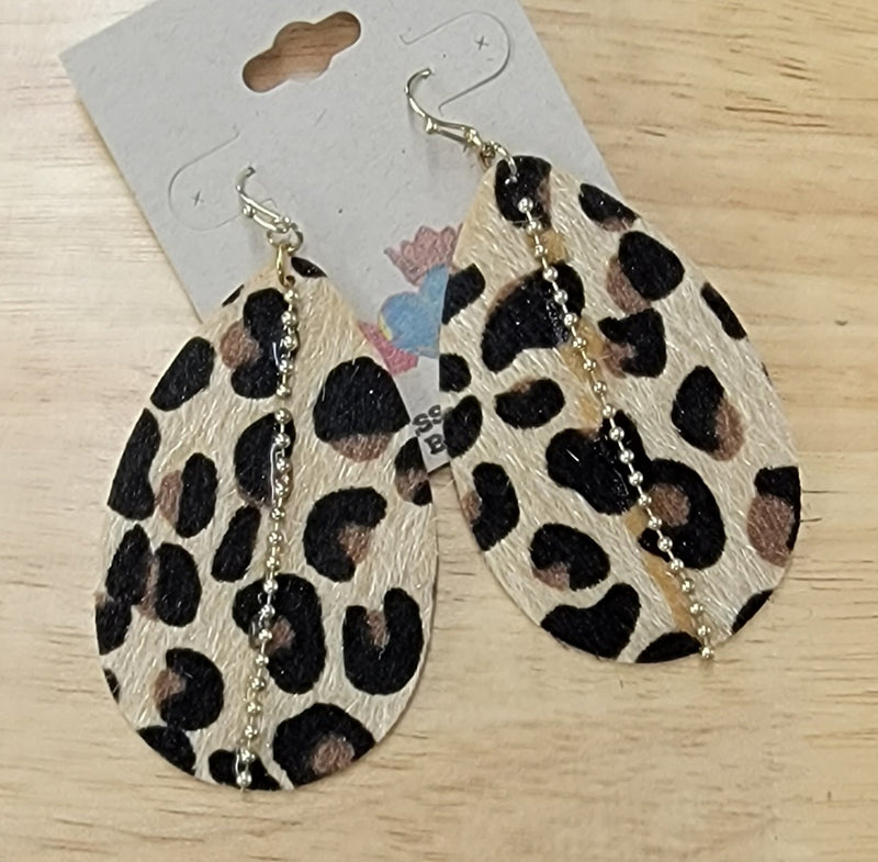 Leopard Gold Bead Earrings EAR1322