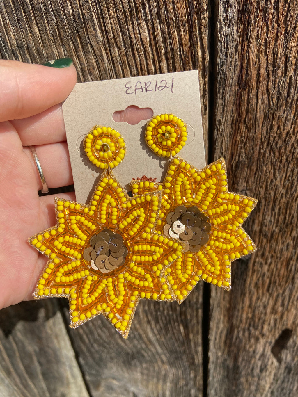 Sunflower Bead Earrings EAR1212