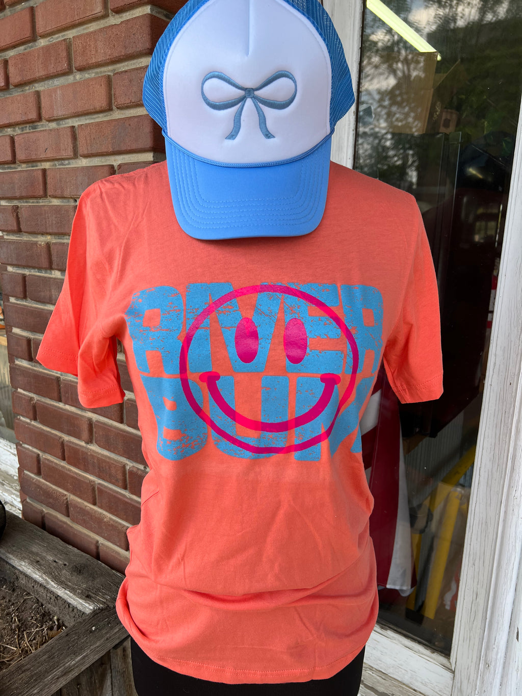 River Bum Smile Coral Tee