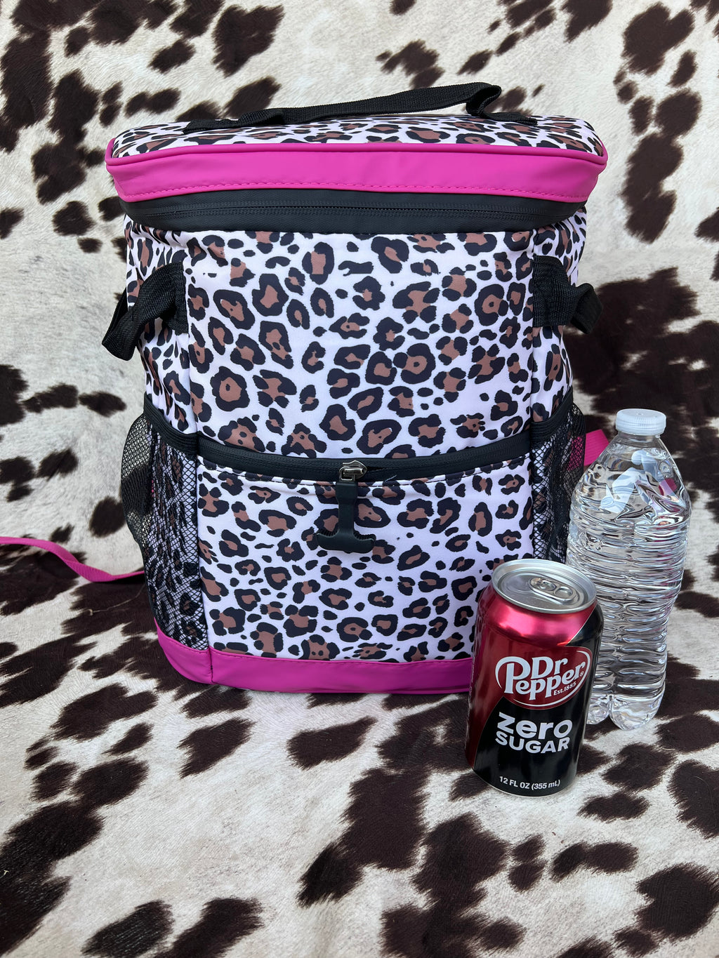 Brown Leopard Backpack Cooler