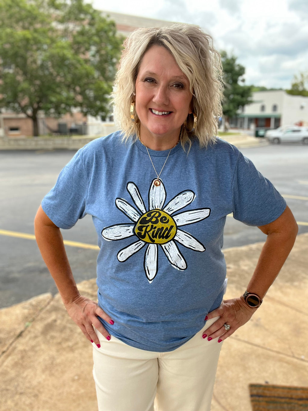 Be Kind Retro Flower Tee