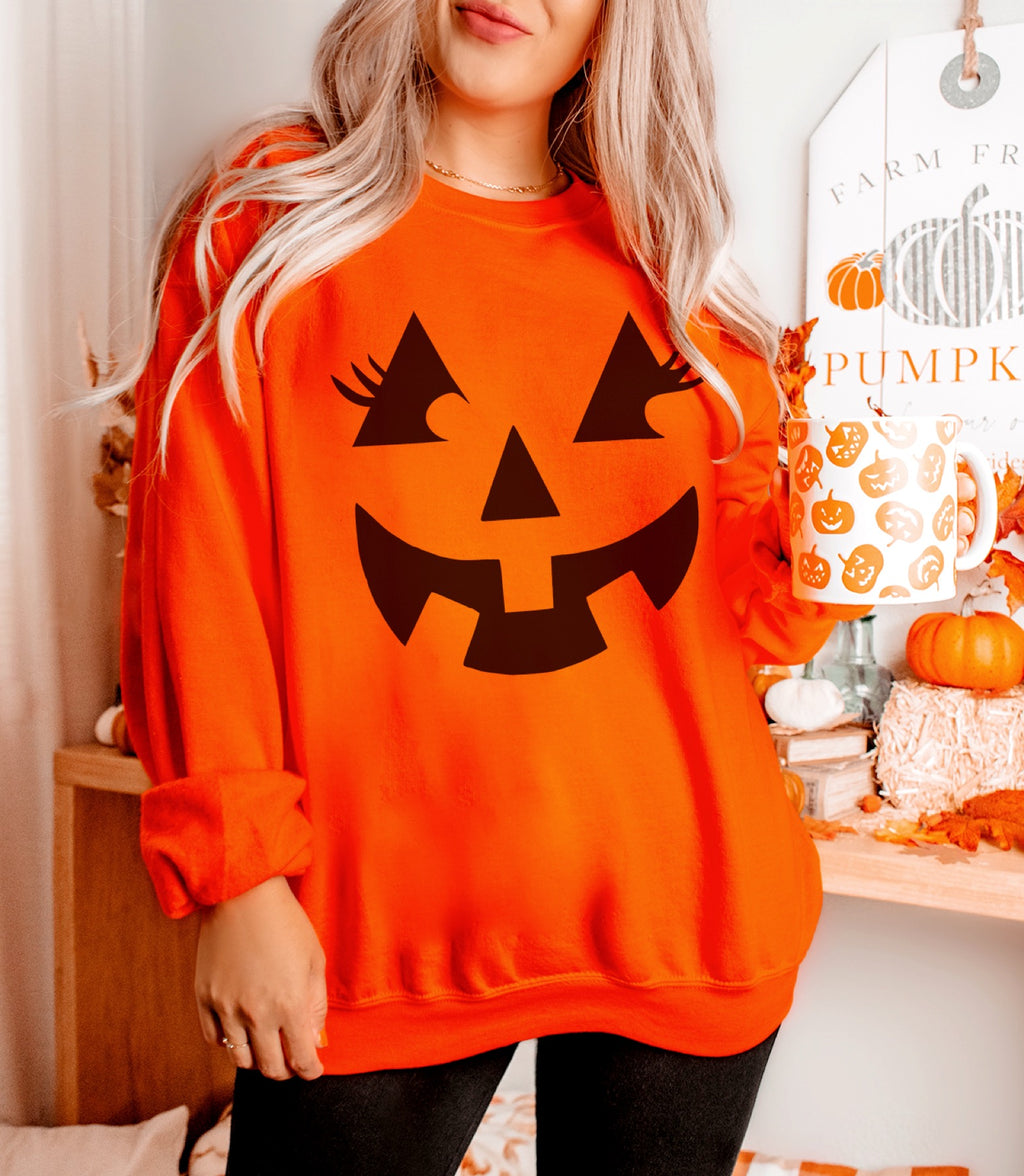 Eyelash Pumpkin Sweatshirt
