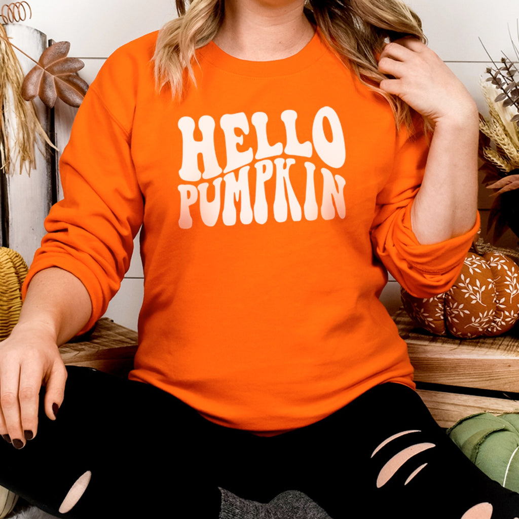 Hello Pumpkin Orange Sweatshirt