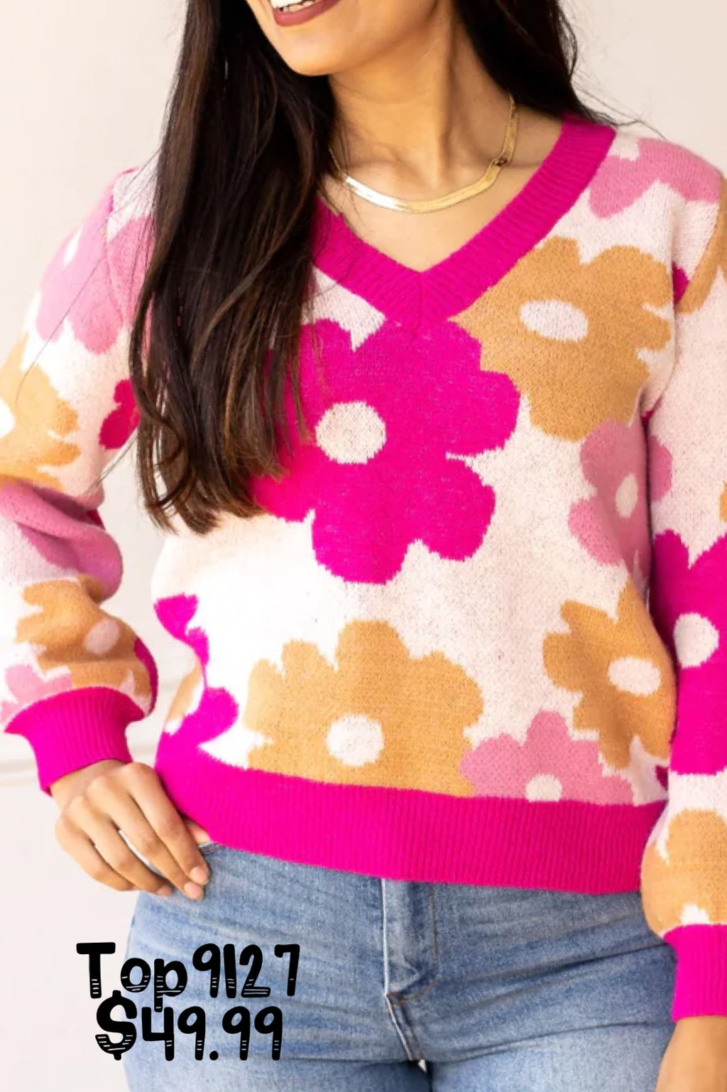 Groovy Flower Sweater