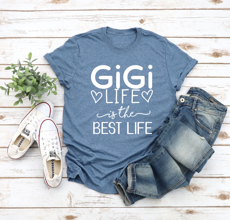 Gigi Life Is The Best Life Indigo Blue Tee