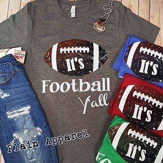 It's Football Y'all Crew Neck - Bless UR Heart Boutique