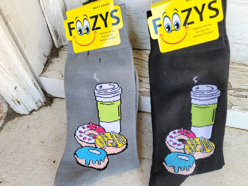 Donuts & Coffee Foozy Socks