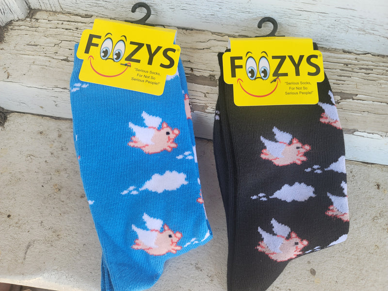 Flying Pig Foozy Socks