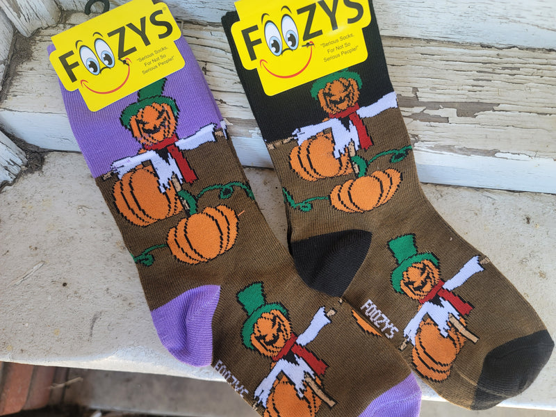 Jack-o-lantern Scarecrow Foozy Socks