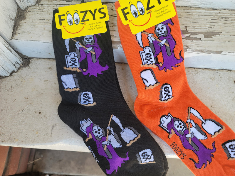 Grim Reaper Foozy Socks