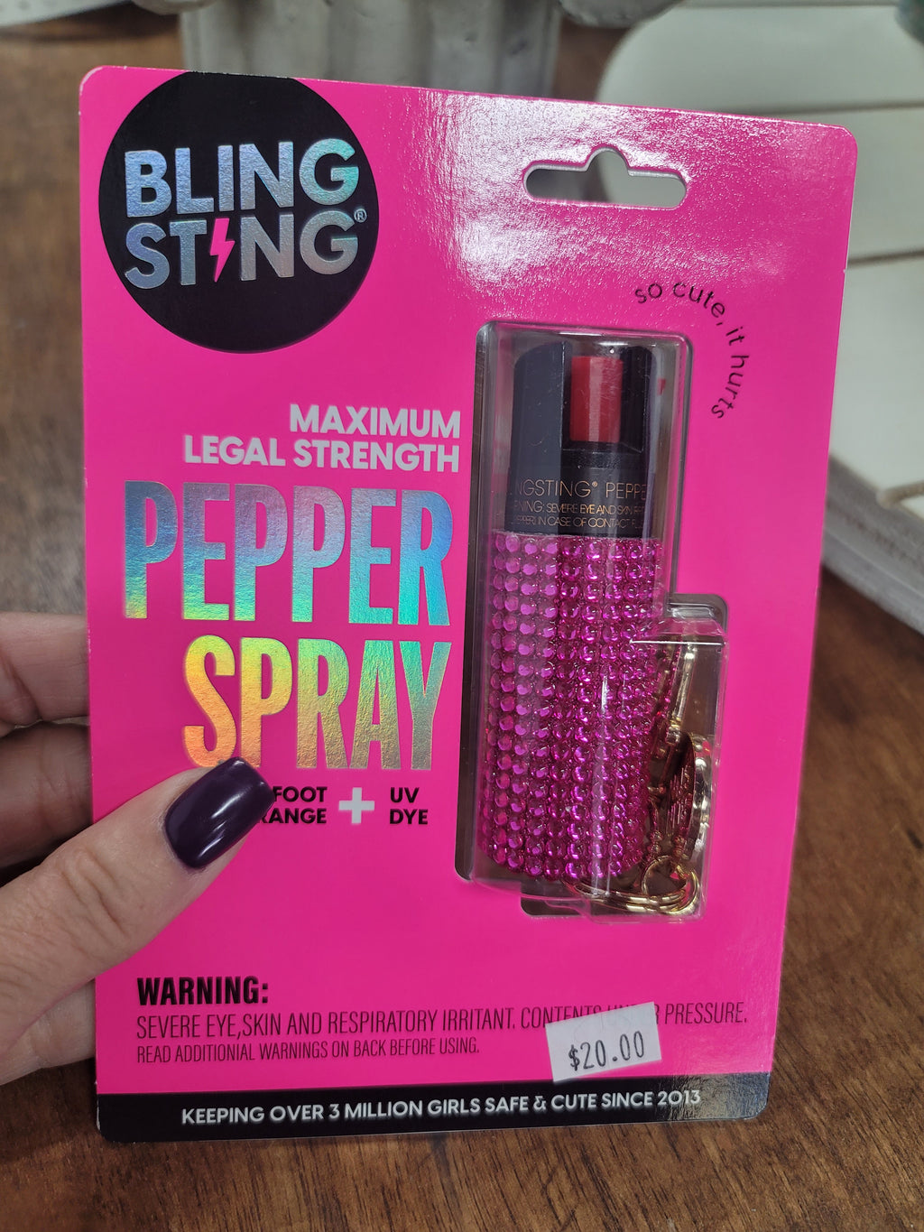 Bling Sting PINK RHINESTONE Pepper Spray
