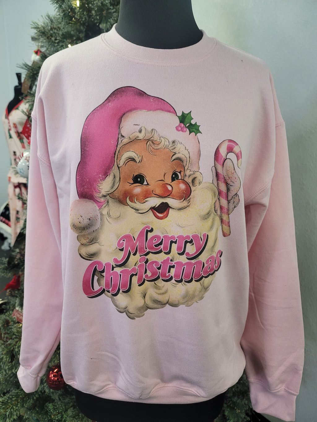 Pink Santa Sweatshirt