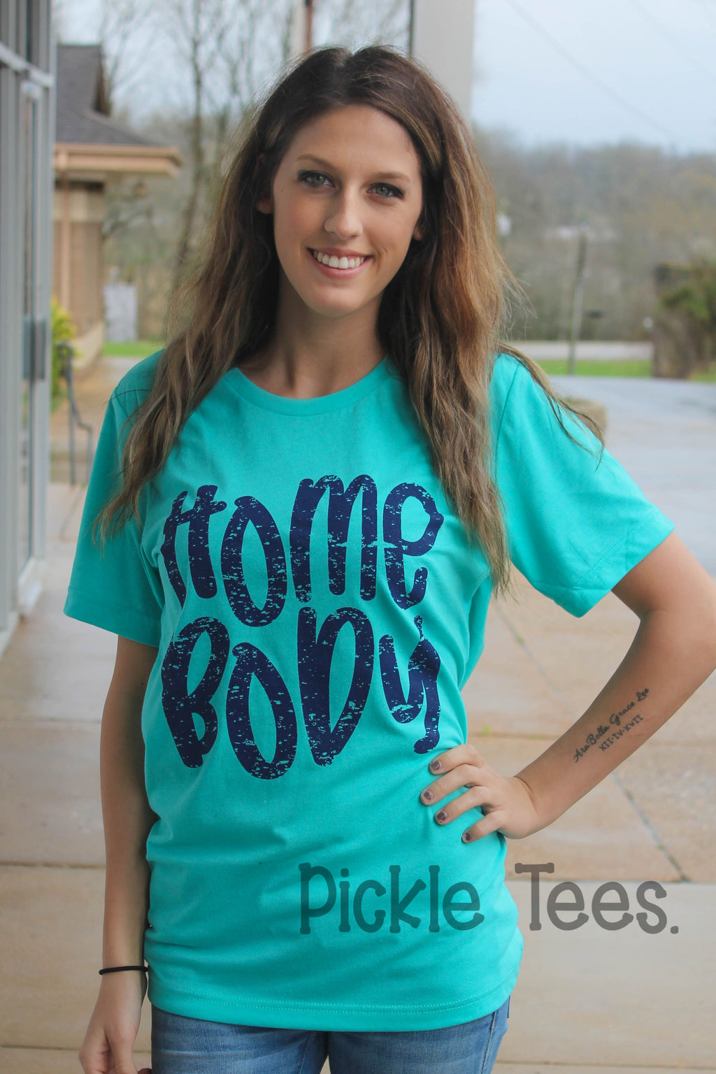 Homebody TEAL Crew Tee - Bless UR Heart Boutique