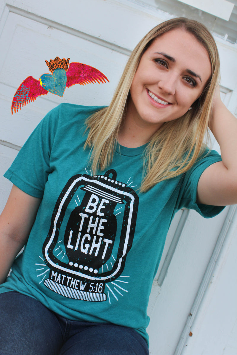 Be The Light Crew Neck Tee - Bless UR Heart Boutique