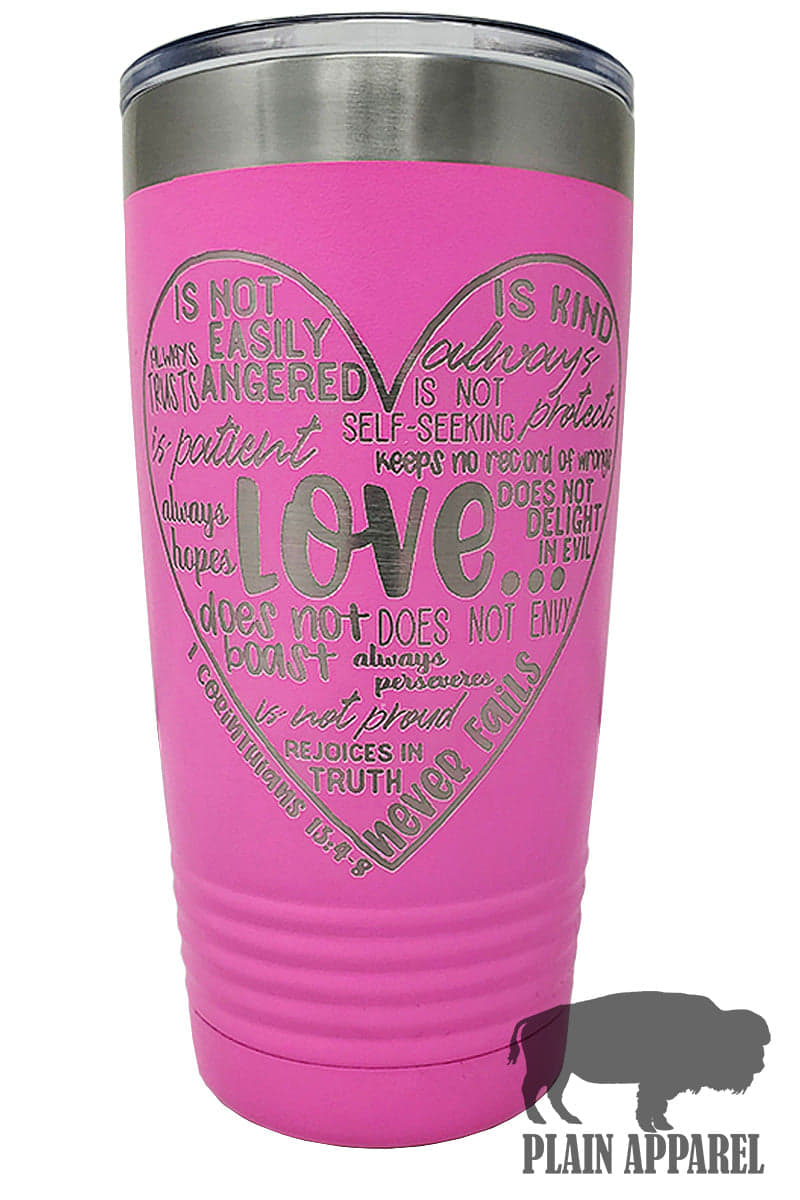 Love Is... Engraved Tumbler - Bless UR Heart Boutique