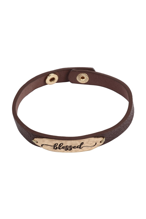 Blessed Brown Strap Bracelet BRAC1300