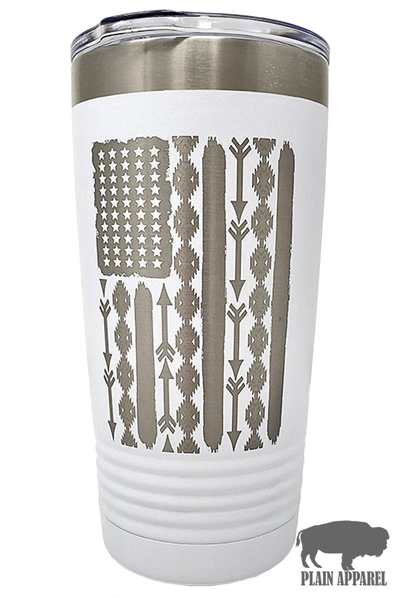 Aztec Flag Engraved Tumbler (Choose from 3 sizes and 14 colors!) - Bless UR Heart Boutique