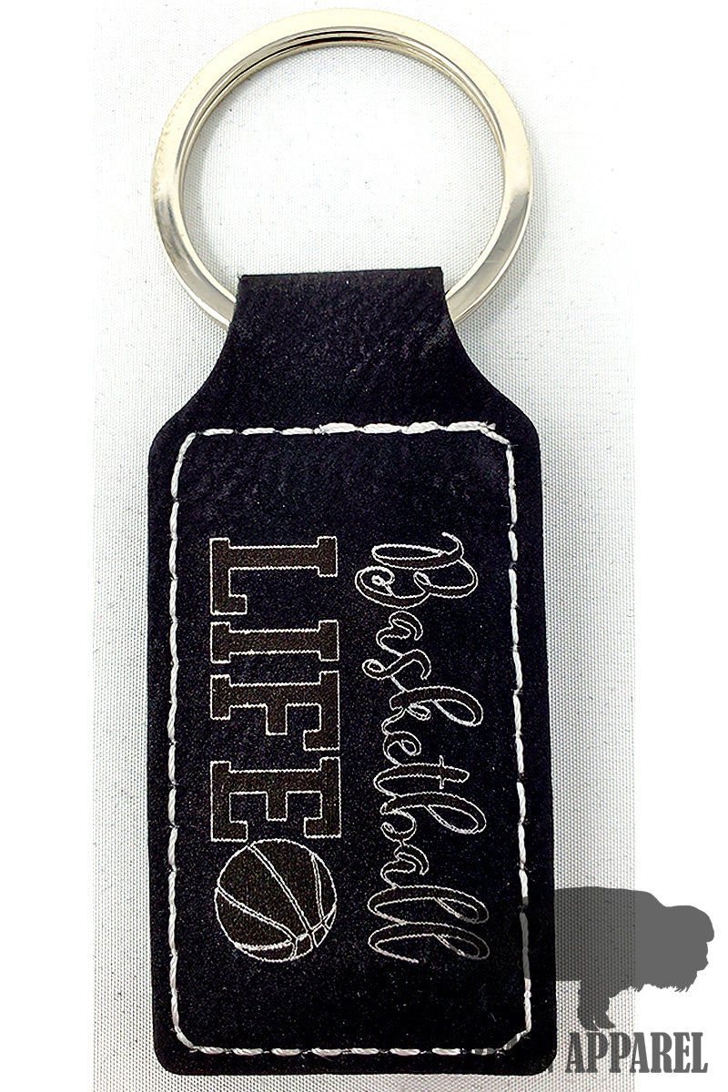 Basketball Life Engraved Keychain - Bless UR Heart Boutique