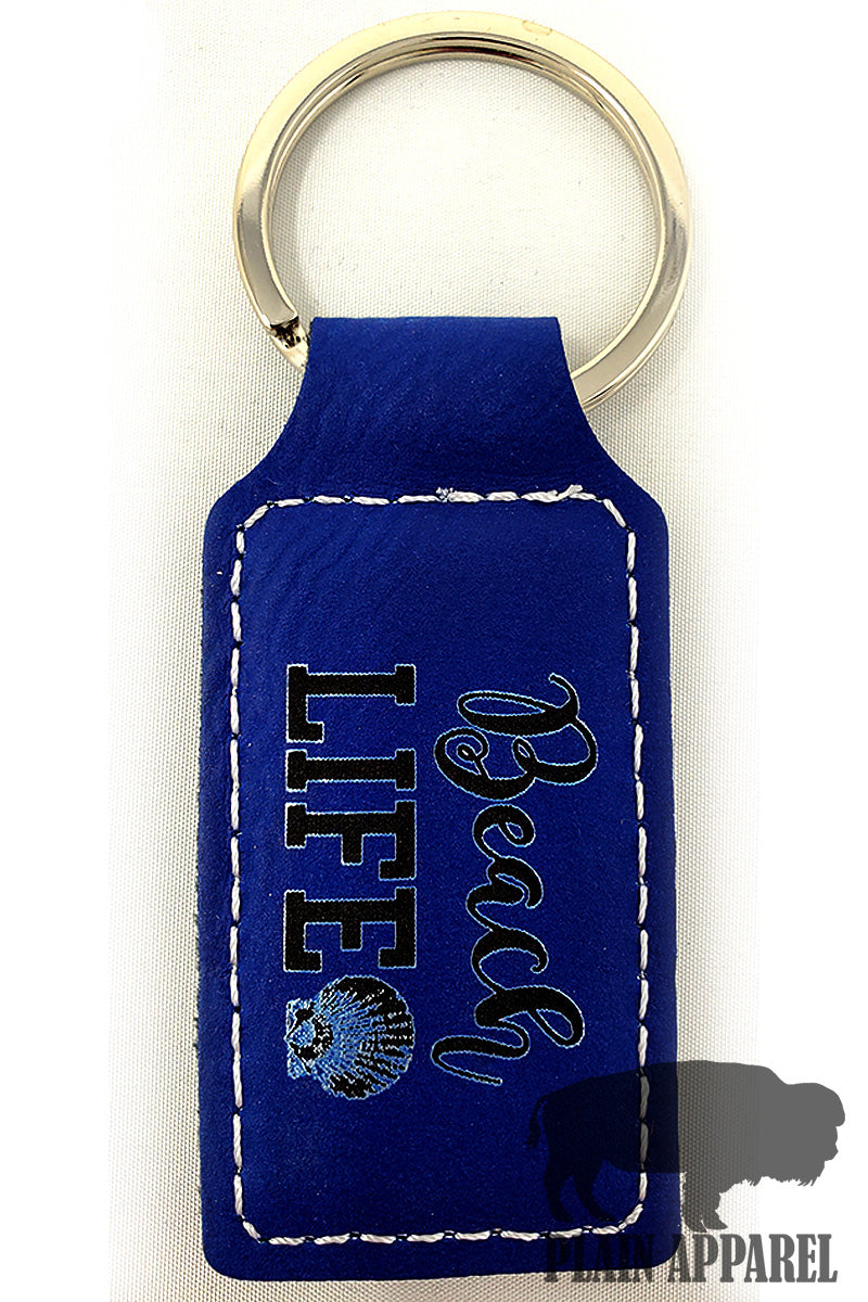 Beach Life Engraved Keychain - Bless UR Heart Boutique