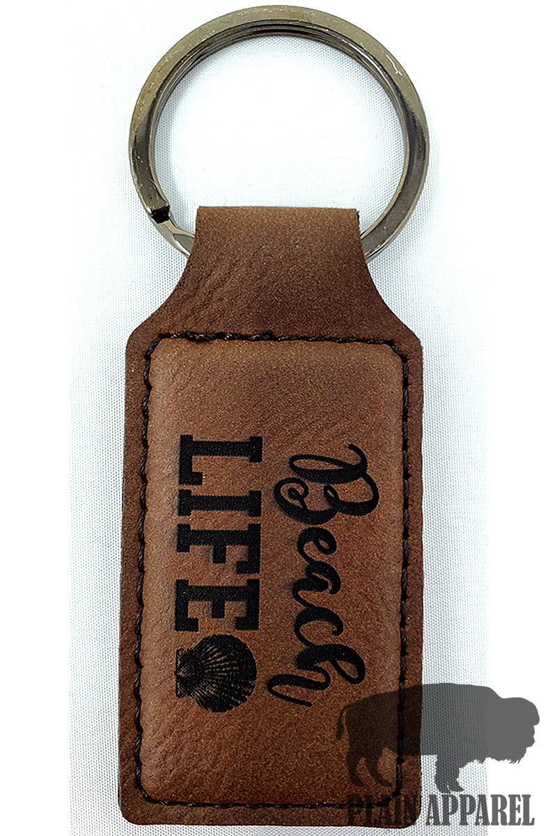 Beach Life Engraved Keychain - Bless UR Heart Boutique