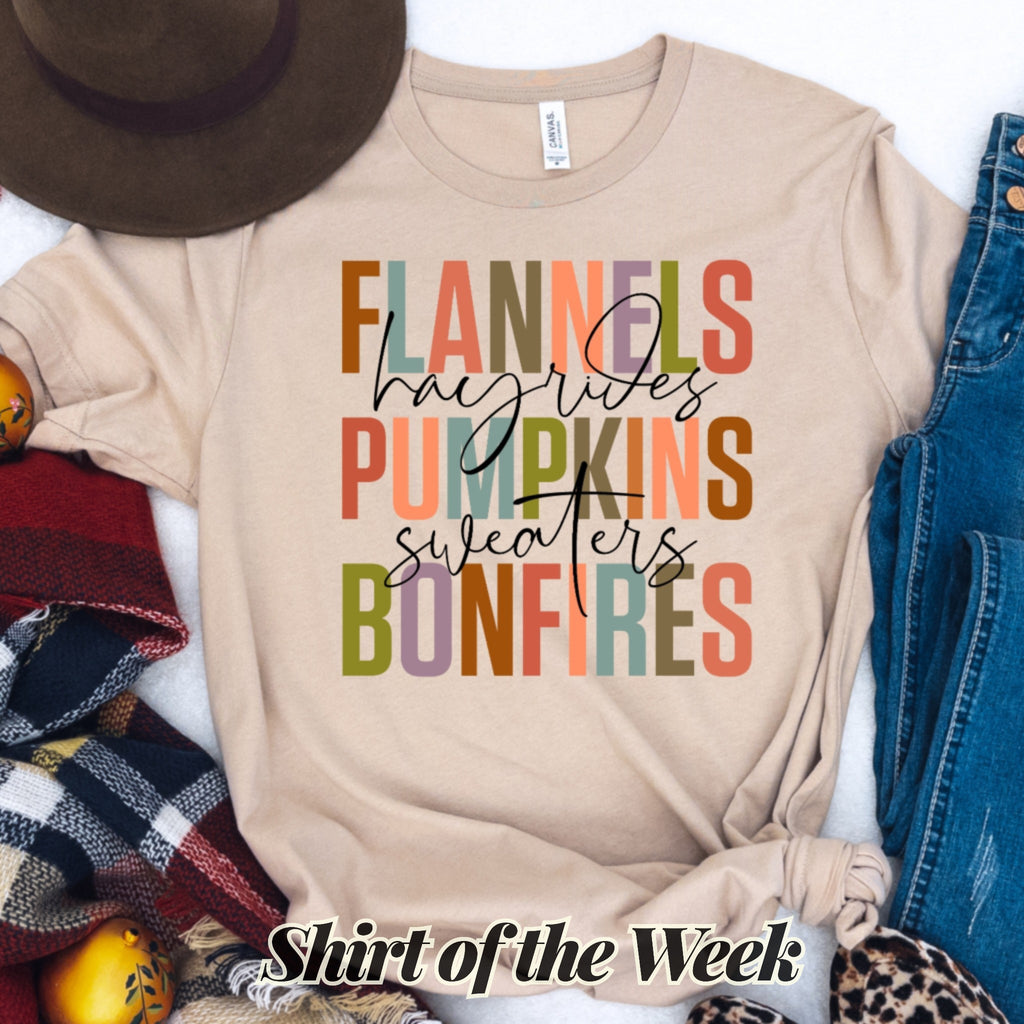 Flannels Pumpkins Bonfires