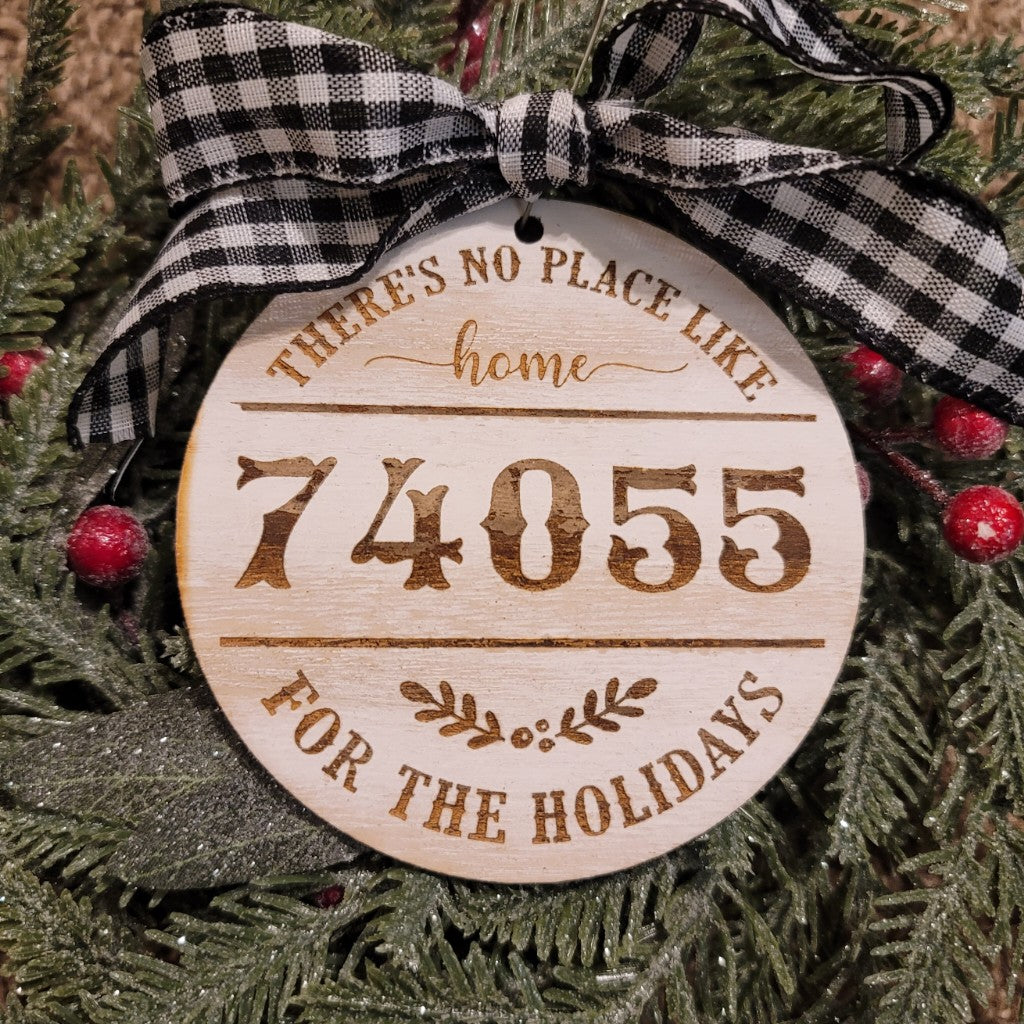 Home for the Holidays Zip Code Ornament HS – Bless UR Heart Boutique