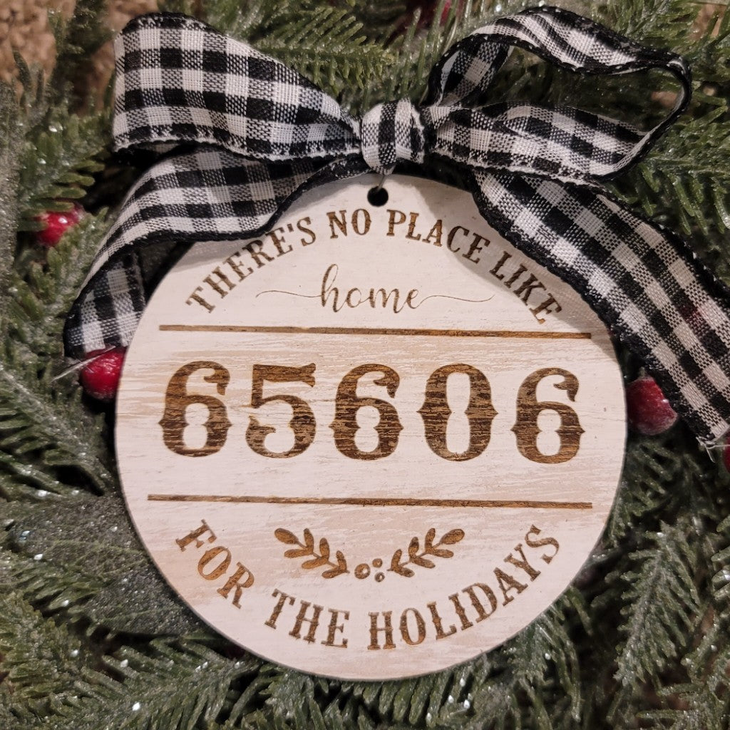 Home for the Holidays Zip Code Ornament HS – Bless UR Heart Boutique