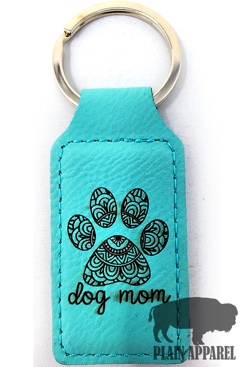 Dog Mom Engraved Keychain - Bless UR Heart Boutique