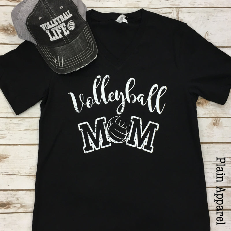 Volleyball Mom V-Neck TOP - Bless UR Heart Boutique
