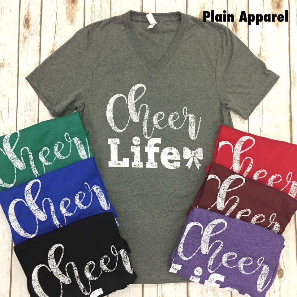 Cheer Life V-neck - Bless UR Heart Boutique
