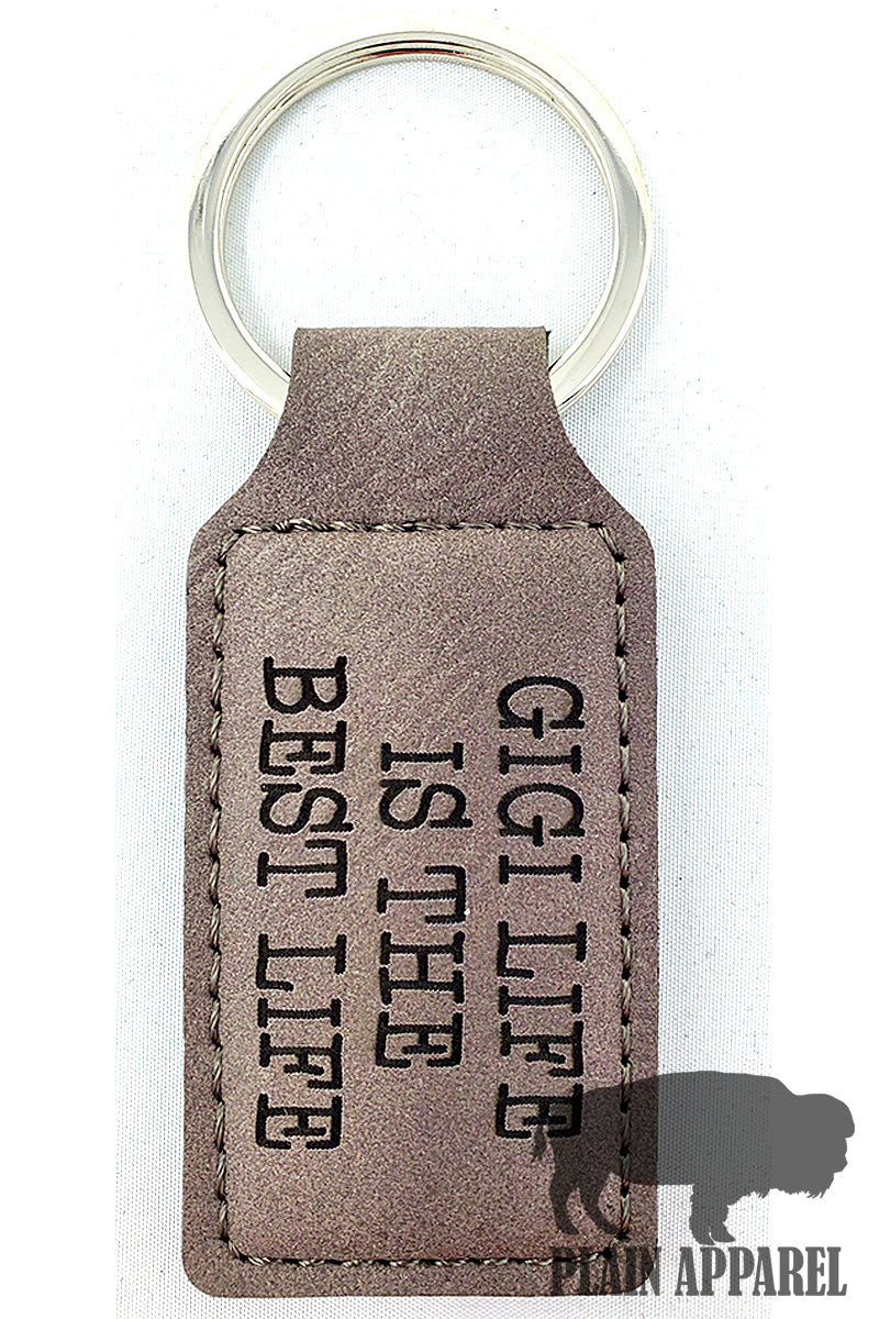 GIGI life is the best life Engraved Keychain - Bless UR Heart Boutique