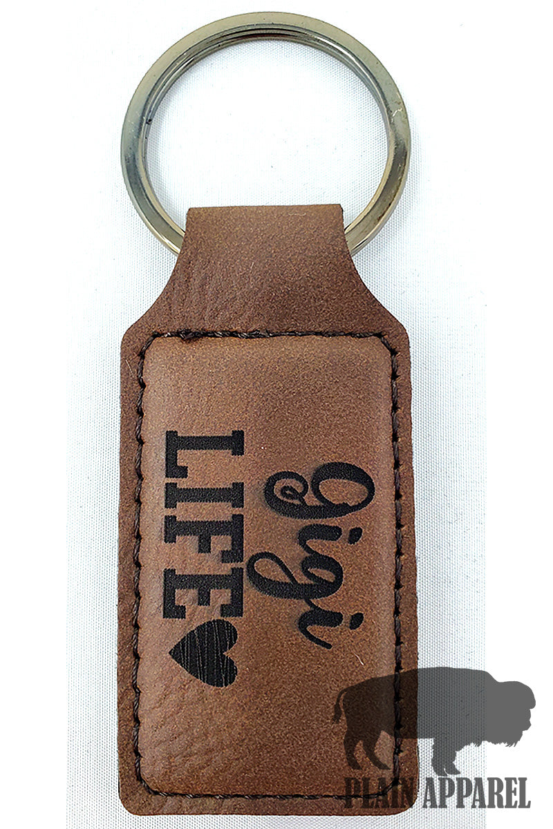 Gigi Life ( Heart ) Engraved Keychain - Bless UR Heart Boutique