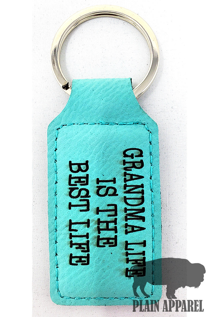 Grandma Life is the Best Life Engraved Keychain - Bless UR Heart Boutique