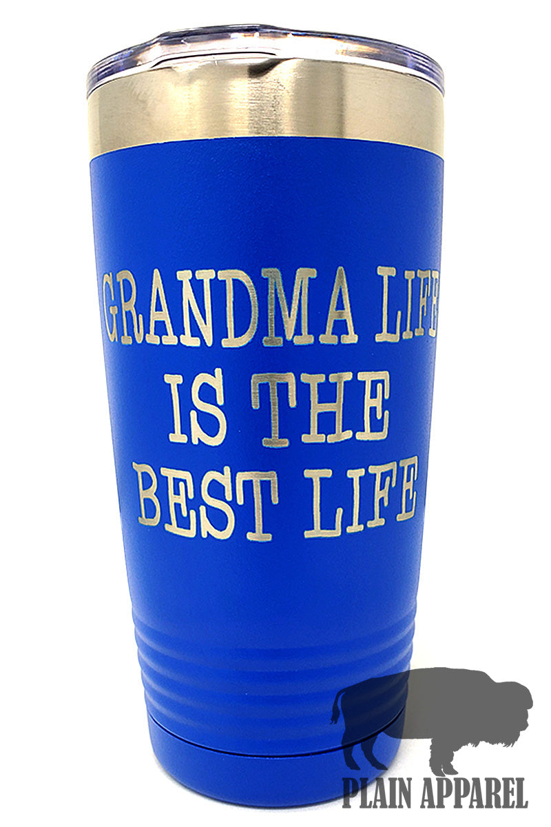 Grandma Life is the Best Life Engraved Tumbler - Bless UR Heart Boutique