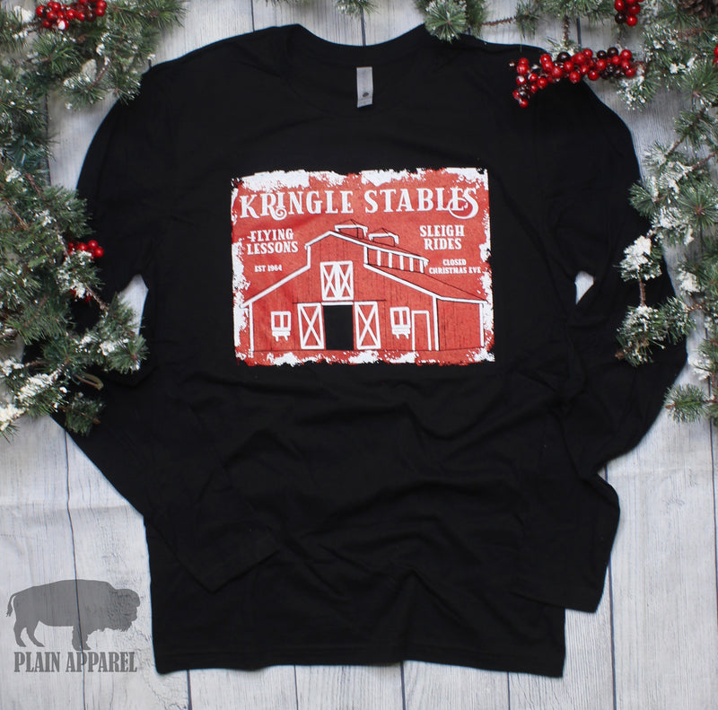 Kringle Stables Long Sleeve Tee - Bless UR Heart Boutique