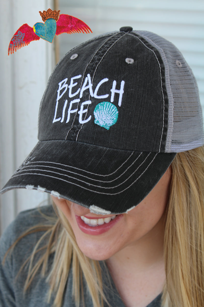 Beach Life Ball Cap - Bless UR Heart Boutique