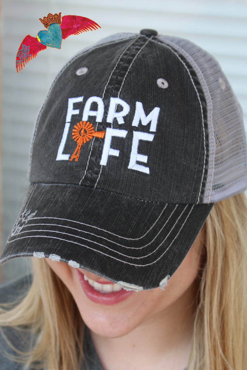 Farm Life Ball Cap - Bless UR Heart Boutique