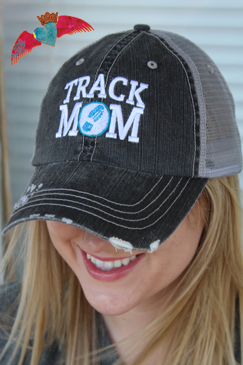 Track Mom Ball Cap - Bless UR Heart Boutique