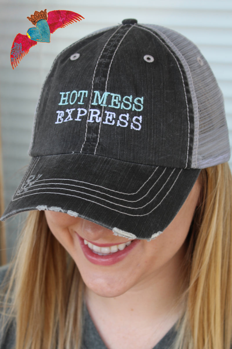 Hot Mess Express Ball Cap - Bless UR Heart Boutique