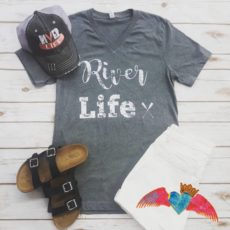 River Life V-Neck - Bless UR Heart Boutique