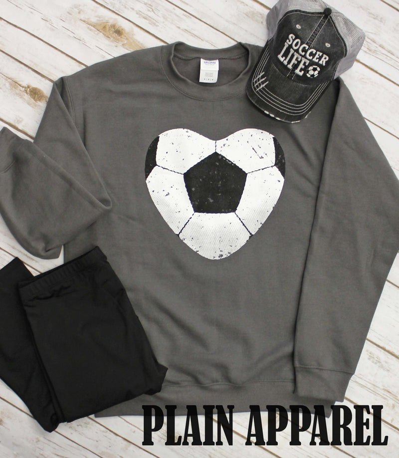 Soccer Heart Sweatshirt - Bless UR Heart Boutique