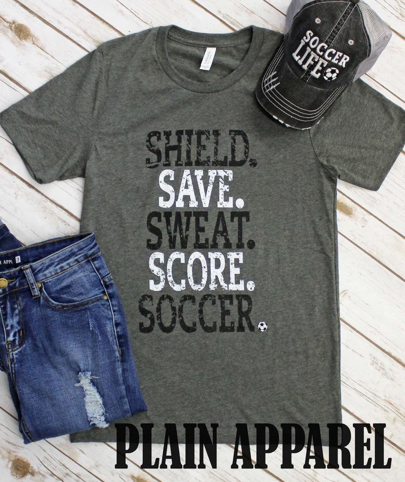 Soccer- Shield Save Score - Bless UR Heart Boutique