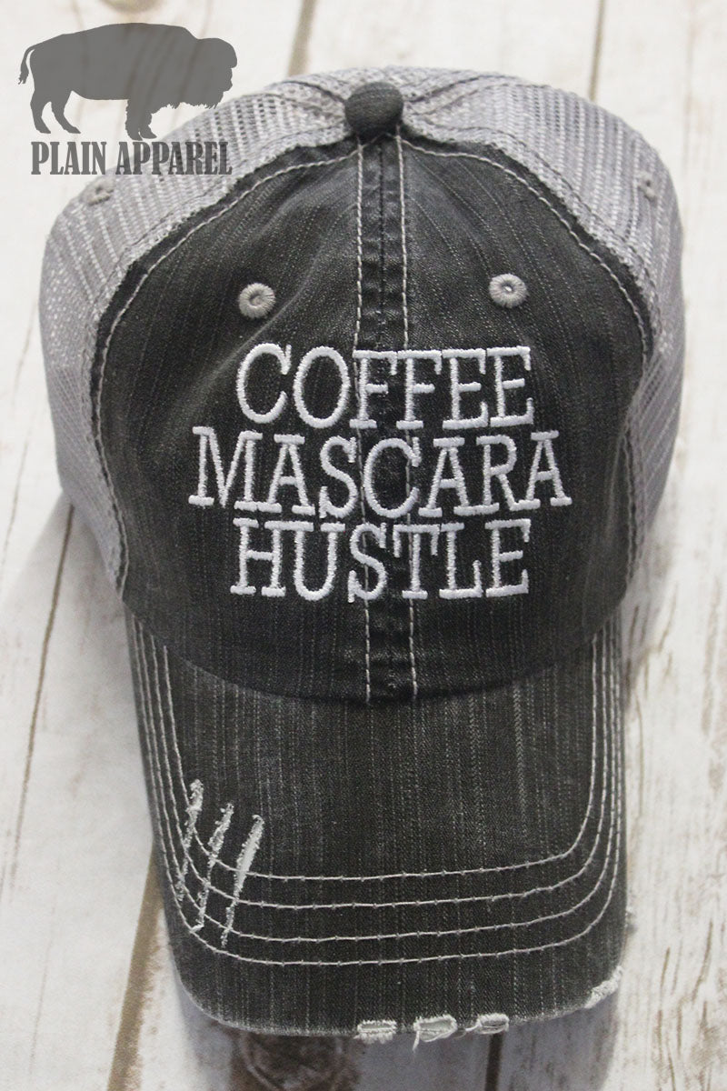 Coffee Mascara Hustle Ball Cap - Bless UR Heart Boutique