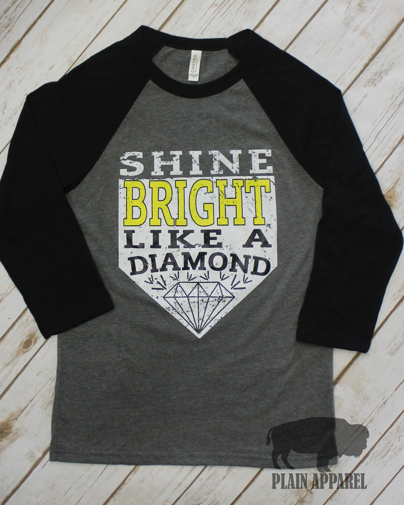 Shine Bright Diamond Raglan - Bless UR Heart Boutique