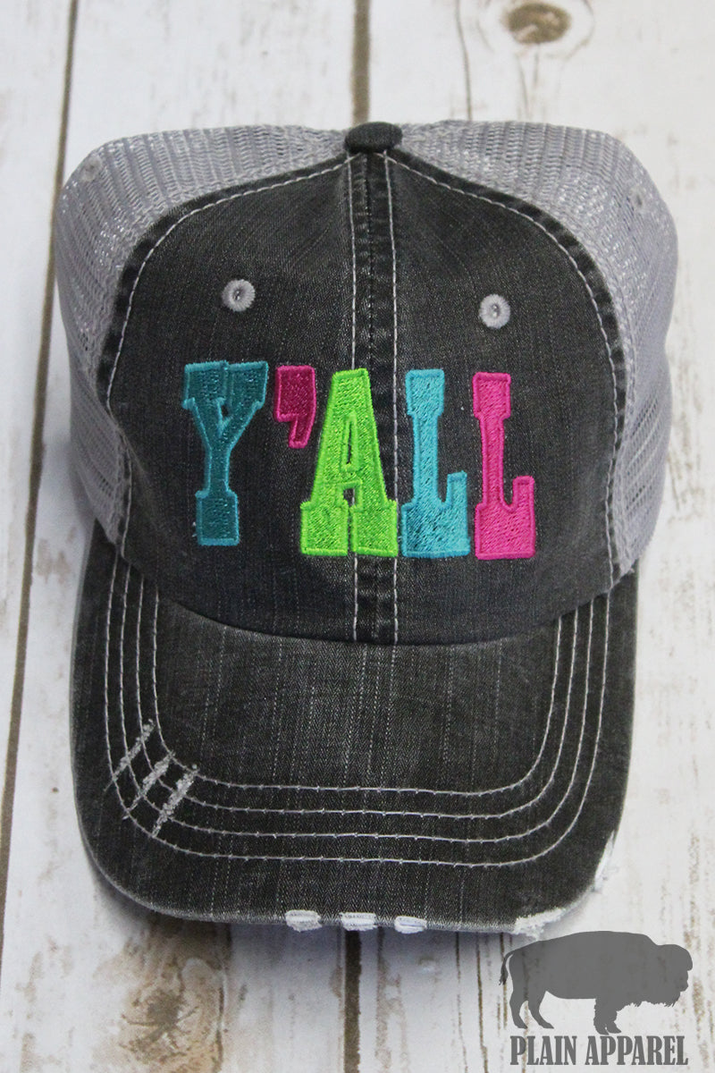 Y'all Ball Cap - Bless UR Heart Boutique