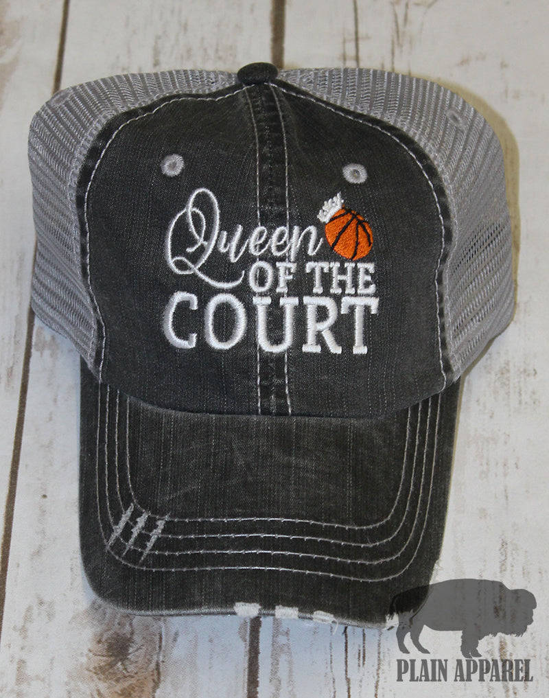 Basketball Queen Of Court Ball Cap - Bless UR Heart Boutique