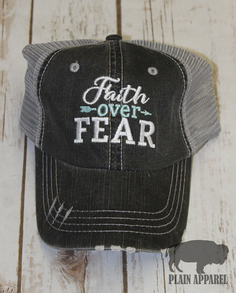 Faith Over Fear Ball Cap - Bless UR Heart Boutique